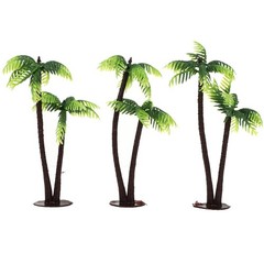 Miniature Coconut Palm Tree Decoration 3Pcs Artificial Bonsai Plant Pots for …