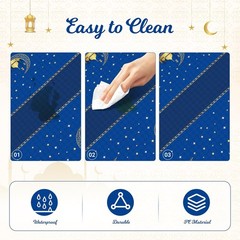 Childom 3 Pack Ramadan Table Cloth,Ramadan Decorations for Home,54″ x 108″ Eid M