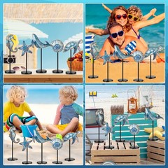5 Pcs Summer Wooden Tabletop Decor Freestanding Wood Table Sign Summer Decora…