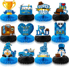 12 Pcs Father’S Day Decorations Double Sided Printing Fathers Day Table