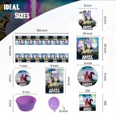 Godzilla x Kong Birthday Party Decorations Supplies 163 pcs