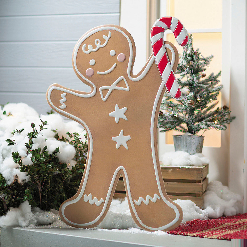 35 3/4″ Iron Gingerbread Boy Christmas Decoration – Morris Costumes