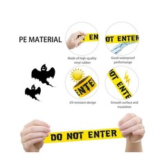 1.9inch x 82Feet Halloween Decorations Caution Tape Roll Halloween Caution Ta…