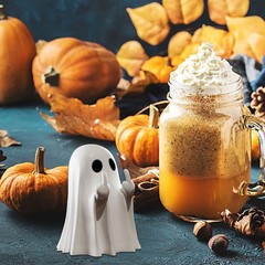 Middle Finger Cute Ghost Statue Scary Ghost Figurines Halloween Decorations JQ