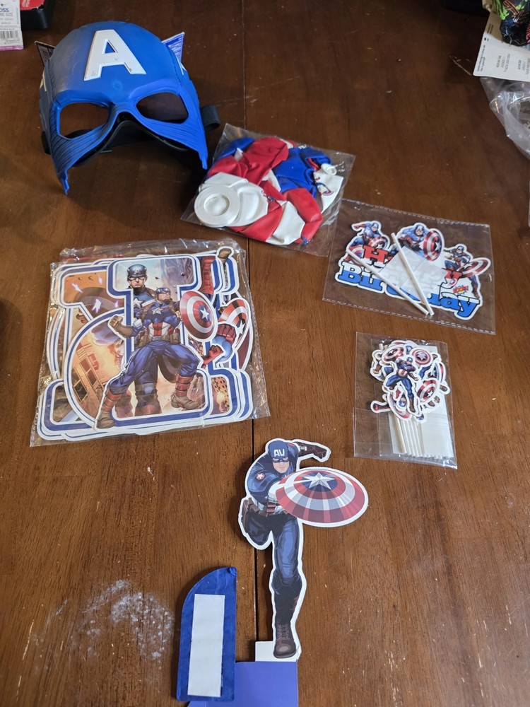 MARVEL AVENGERS CAPTAIN AMERICA PARTY BIRTHDAY PACK SM1