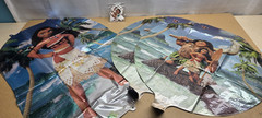 3 Moana Foil Balloons and 24 Cupcake Topper Picks Birthday Party Supplies