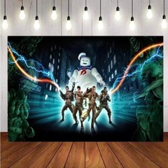 Ghostbusters Backdrop Halloween Kids Birthday Party Photo Background Banner