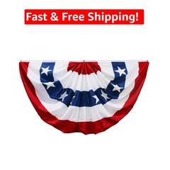 Machine Washable American Flag Bunting – Ideal for Outdoor Holiday Celebrations