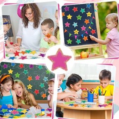 108 Pcs 3.5 Inch Small Confetti Star Cutouts for Classroom Bulletin Board