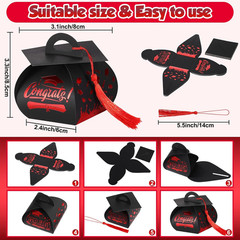 30 Graduation Cap Gift Boxes with Tassel for Class of 2026 Party Favors