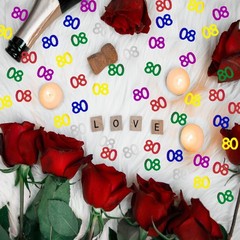 Number 80 Confetti Birthday Anniversary Event Party Decor 1.5 oz Multi