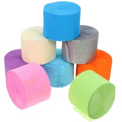Crepe Paper Streamers Assorted Colors Birthday Party Wall Decor