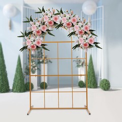 Gold Metal Arch Stand Balloon Backdrop Stand Plant Stand Garden Holder Rack