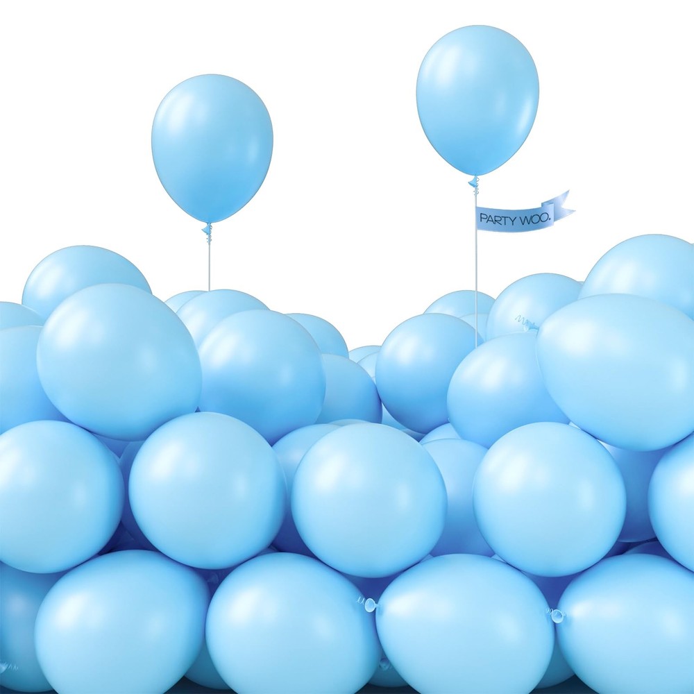 Light Blue Balloons 50pcs 5 Inch Small Mini Baby Pastel Sky Aqua Blue Balloon…