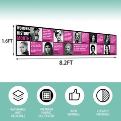 Large Women’s History Month Banner for Fence Womens Multicolor