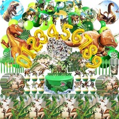 397 PCS Dinosaur Birthday Decorations – Dino Theme Birthday Party Supplies Se…