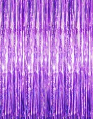 3.2 ft x 9.8 ft Metallic Tinsel Foil Fringe Curtains for Party Photo Backdrop
