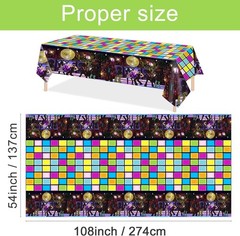70s Disco Party Tablecloth Set 3 Large Plastic Rectangular Decor