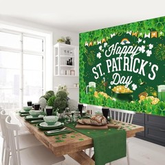 St. Patrick’s Day Decorations St Patricks Day Banner Large Size Clover St Green