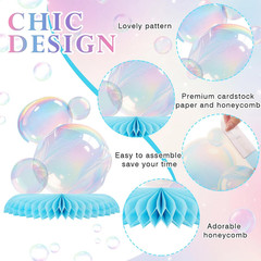 10 Pcs Iridescent Bubble Centerpieces under the Sea Party Decorations Mermaid Bi