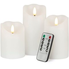 Flameless Candles with Remote, Battery Operated Wax LED Flickering Candles – …
