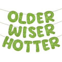 Fulmoon Set of 3 Pre Strung Older Wiser 86.4 inches x 6.3 inches, Grass Green