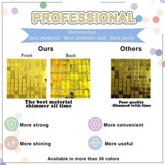 Shimmer Wall Backdrop – 24pcs Decorations Panel | Wedding, Birthday, Annivers…