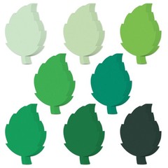 200 PCS Green 4 Inch Paper Leaf Cutouts Spring Summer Classroom Craft Decor