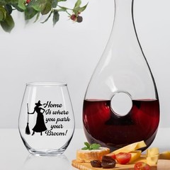 Home Is Where You Park Your Boom Stemless Wine Glass, Housewarming Graduation