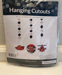 «Operation Camo» Dangling Hanging Cutouts Army Military Swirls 3ct, 24″ each