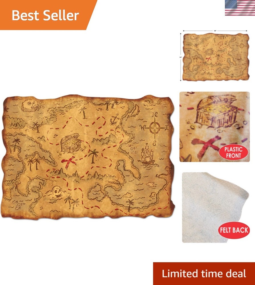 Plastic Treasure Map Party Accessory 1 count 1/Pkg