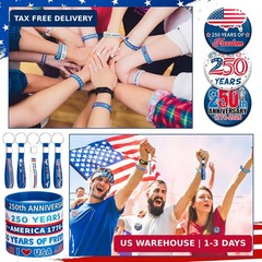Kenning 75 Pcs 250th Anniversary Patriotic Gift Bulk 4th of July Party Favors Am