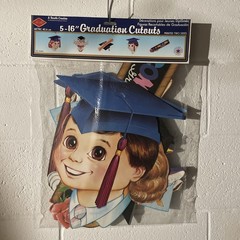 16″ Graduation Diecut Cutouts 1984 Beistle Five Pack of Decoration NOS -FREE S&H
