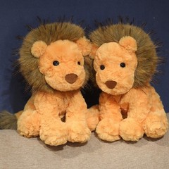 Cute Lion Plush Toy Set Mini Keychain Stuffed Lion Doll 2 Sizes for Gift Decor
