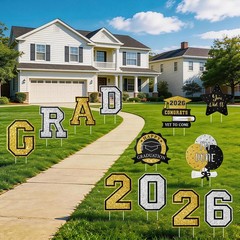 Graduation Decorations 2026 12Pcs Graduation Yard Signs Class of 2026 Outdoor Wa