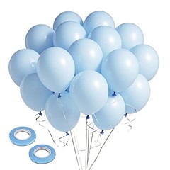 Pastel Blue Balloons,100pcs Light Blue Latex Party Balloons for Balloon Arch …