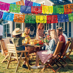 36 FT Cinco De Mayo Decorations, 2 Pack Mexican Party Banner, Plastic Fiesta Ban