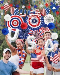 Durable 26-Pc 4th of July Decorations: Easy to Install & Store for Any Occasion