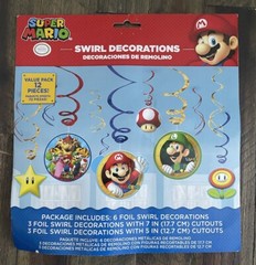 Super Mario Swirl & Honeycomb Decorations Birthday Party *NEW* Mario / Luigi
