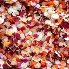 Maroon Orange Pumpkin Confetti for Fall Birthday Graduation Table Decor