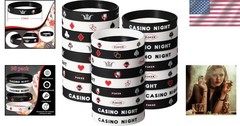 Comfortable 36 Pack Casino Night Wristbands – Perfect for Las Vegas Parties
