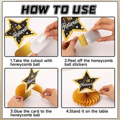 10 Pcs Retirement Party Decorations, Retirement Party Supplies Retirement Table
