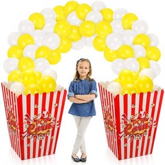 Sosation 2 Pack Giant Popcorn Prop Cardboard Stand Up Balloons Movie 3D Popcorn