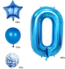 18Th Birthday Decorations Party Supplies,Blue Number 18 Balloon,40 Inch Giant Fo