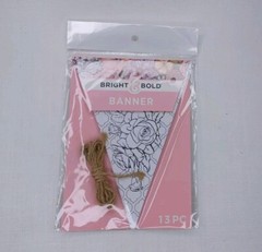 Bright & Bold Paper Banner Kit Color Your Own Party Banners – Roses