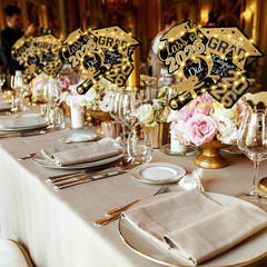 Graduation Decorations 2026-30Pcs Black and Gold Graduation Table Decorations…