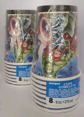 Marvel Avengers Party Pack – Plates, Napkins, Tablecloth, Cups, Tattoos, Candles