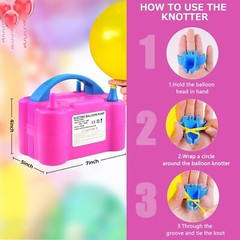 Balloon Pump Electric 110V 600W Balloon Blower Inflator Dual Nozzle Air Pump …