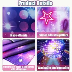 Singer Birthday Party Backdrop Disco Stage Backdrop Music Party Decorations