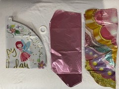 Happy Birthday Balloons Set Butterfly Pink Foil Mylar Balloons Party Decoration
